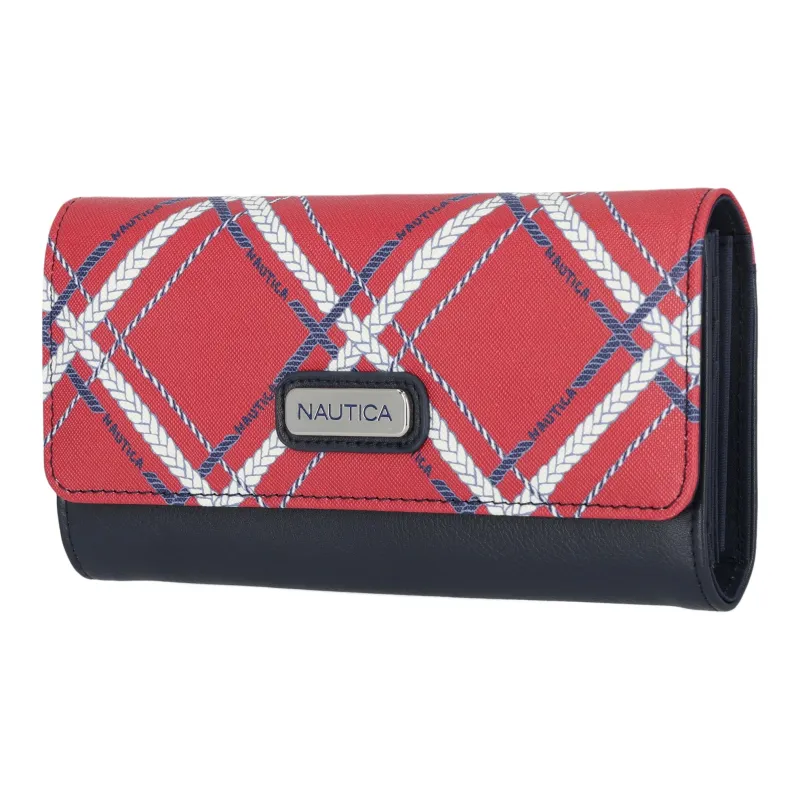NAUTICA Polyvinyl Chloride Wallet Women's Maritime Red And Orange-1