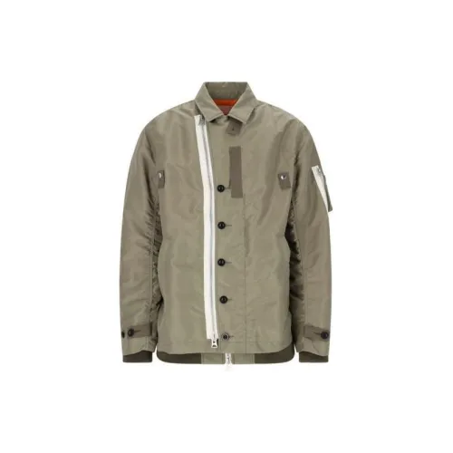 Sacai Jackets Men Brown