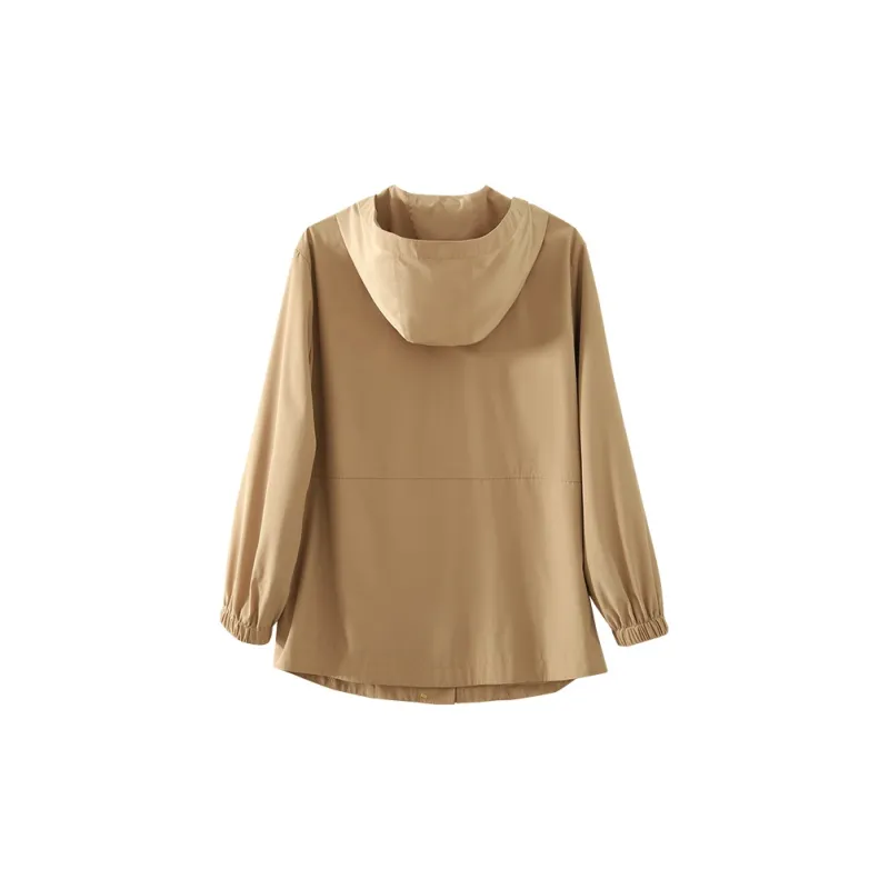 YALIDA Trench Coat Women's Camel-1
