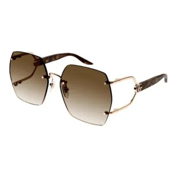 GUCCI Geometric Frame Sunglasses