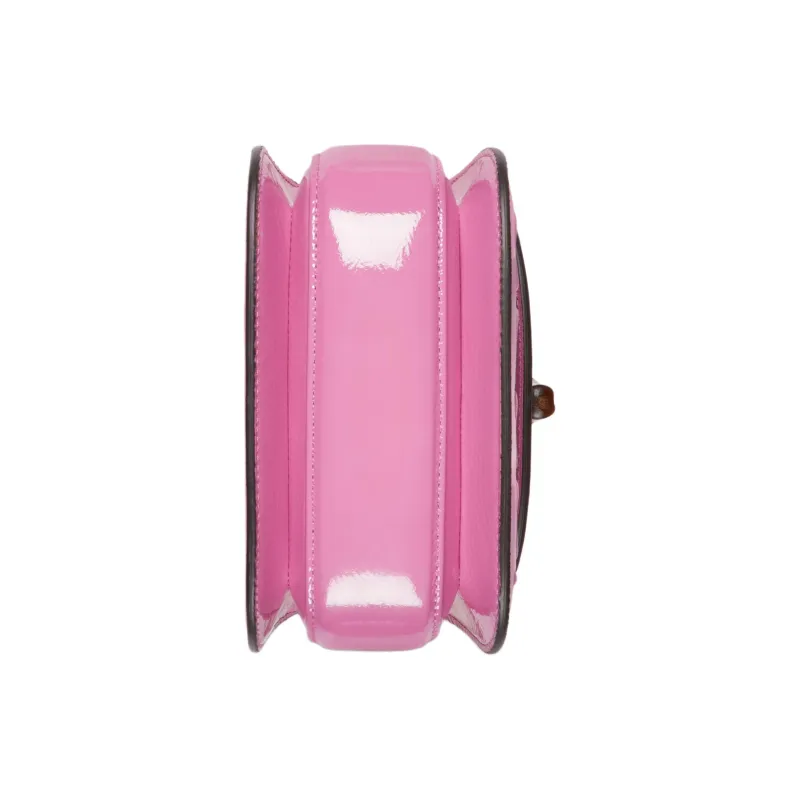 GUCCI Bamboo 1947 Patent Leather Shoulder Bag Crossbody Bag Handbag Mini Women's Pink-5