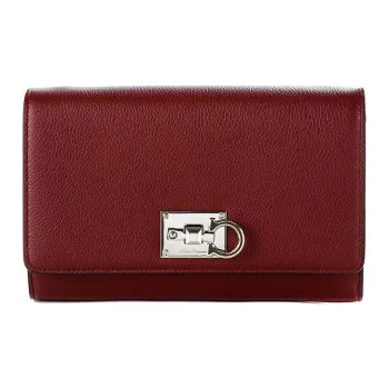 FERRAGAMO Cow Leather Crossbody Bag, Shoulder Bag Women's Red