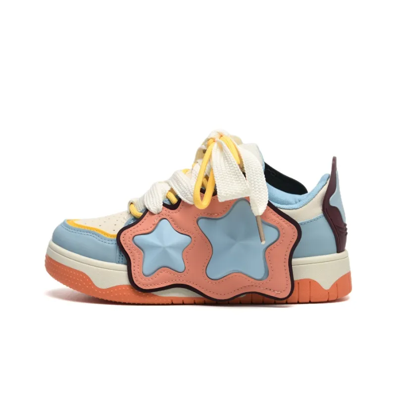 ABCIO Skateboard Shoes Women's Low Top White, Yellow-16