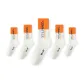 5 Pack White Orange