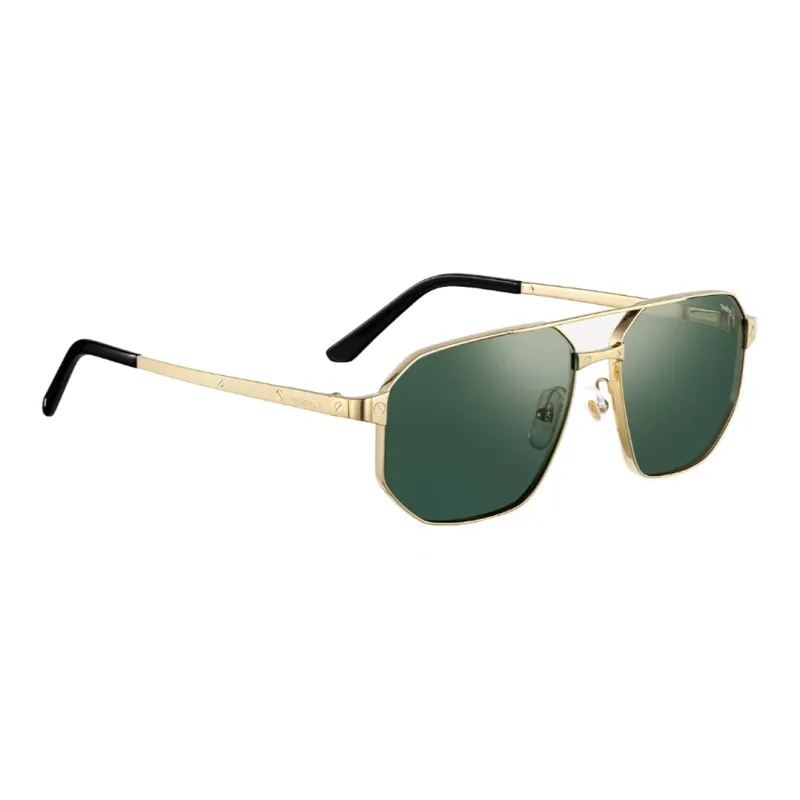 CARTIER Metal Aviator Sunglasses Unisex Gold-2
