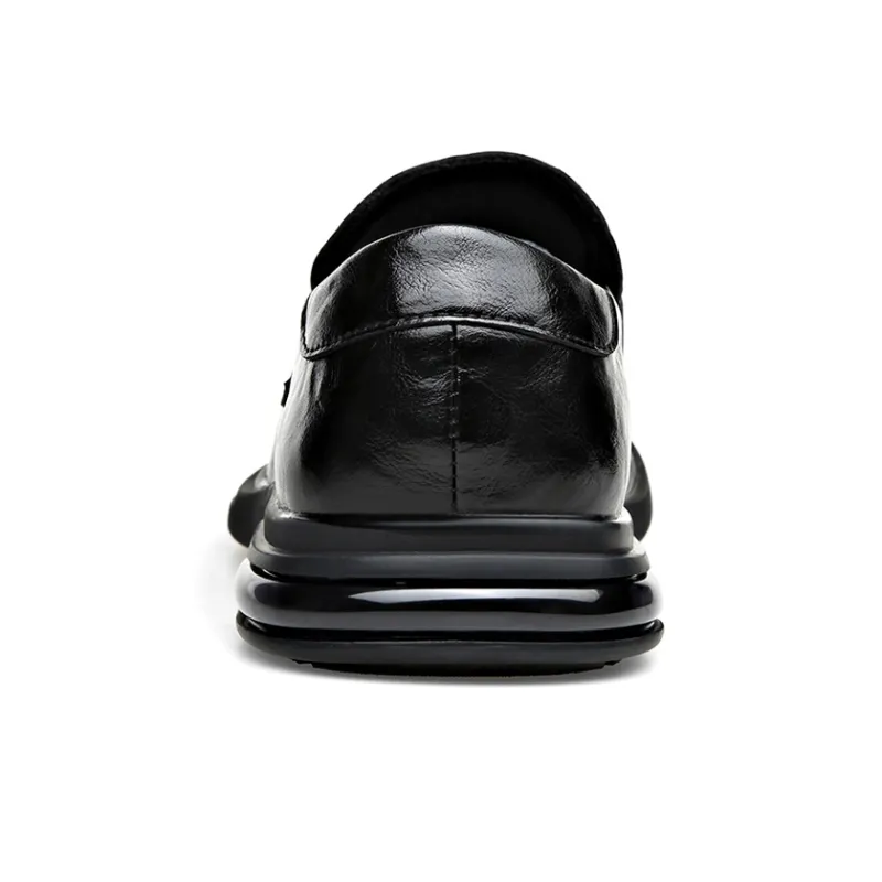 GZZ Men's Casual Shoes Men Low Top Black/Brown-5