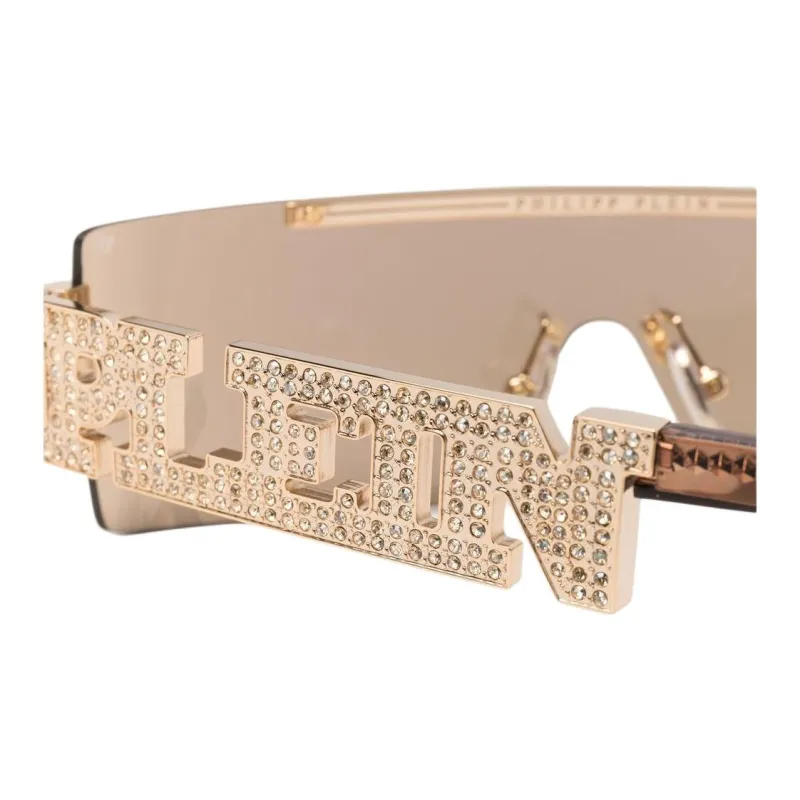 PHILIPP PLEIN Metal Irregular Shape Sunglasses Women's Gold-1