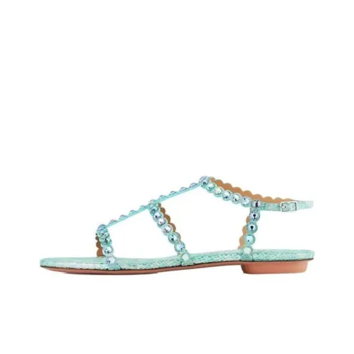 AQUAZZURA Tequila Flat Leather Sandals