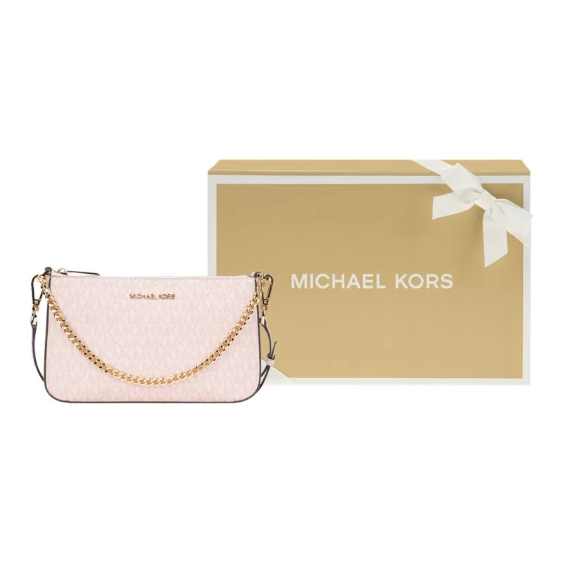 MICHAEL KORS Jet Set Travel Leather Handbag Shoulder Bag Crossbody Bag Medium Size Women's Pink-7