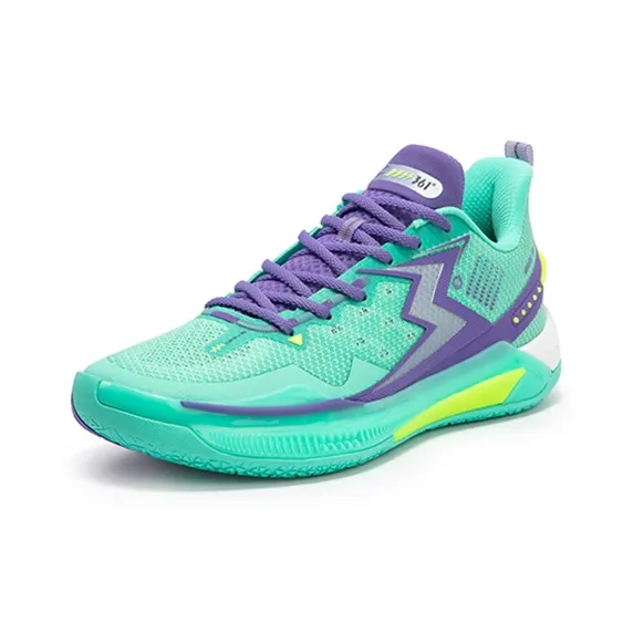 361° BIG3 5.0 Quick Basketball Shoes Unisex Low Top Green/Purple-1