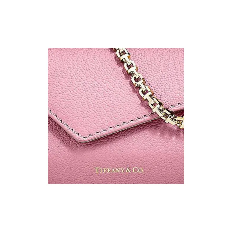 TIFFANY & CO. Tiffany T Leather Handbag Nano Women's Morganite Pink-3