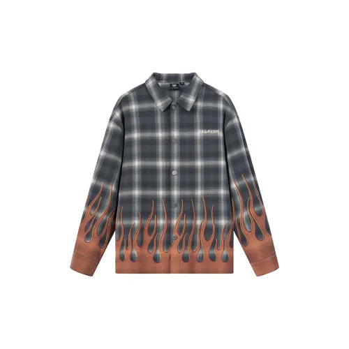 Palladium Shirts Unisex Gray White Plaid