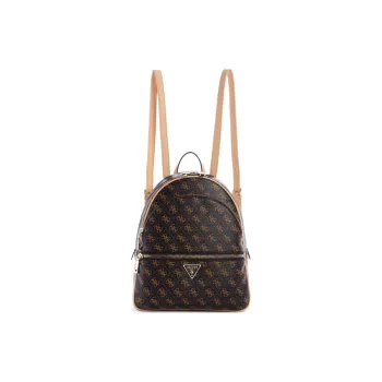 GUESS Artificial Leather Backpack Large Size Women's Brown