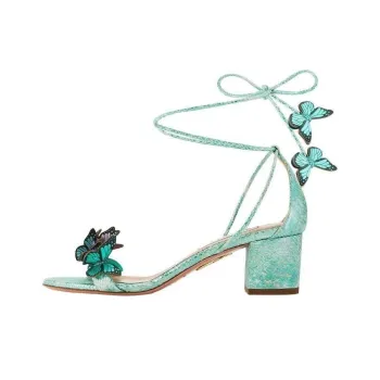 AQUAZZURA Papillon 50mm Iridescent Sandals