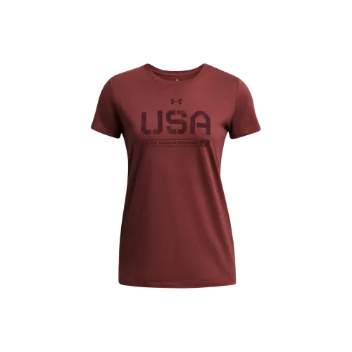 Under Armour T-Shirts Women's Burgundy