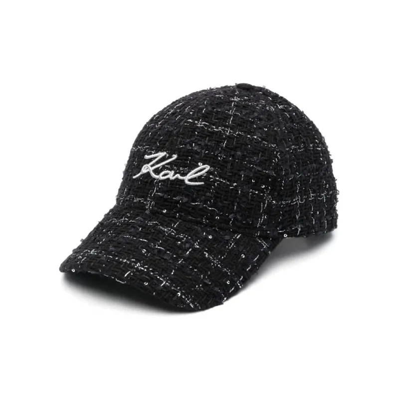 KARL LAGERFELD / Karl Lagerfeld Jeans K/Signature Bouclé Baseball Cap-0