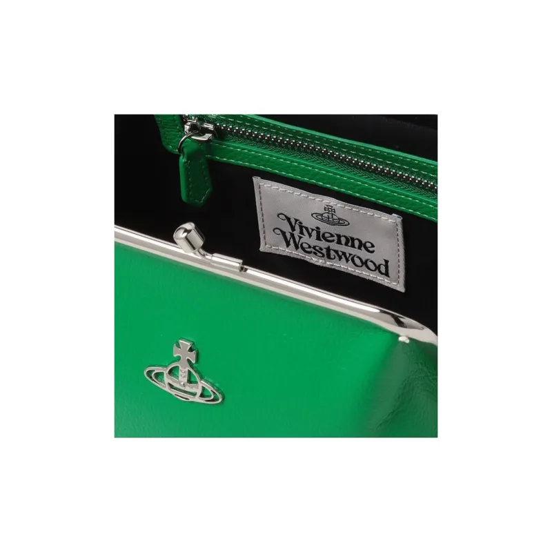 Vivienne Westwood Grain Leather Shoulder Bag Mini Women's Green-3