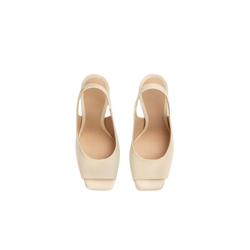 Bottega Veneta Knot One Strap Sandals Women's Beige-3