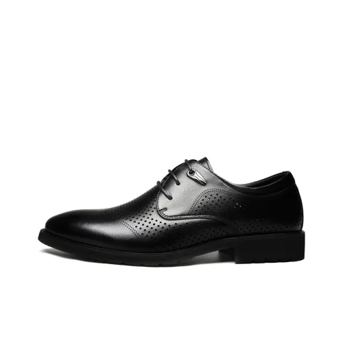 FAPAI Men's Casual Shoes Men Low-Top Black Skeleton