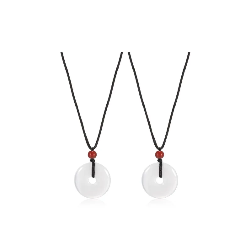 Welcome To The Treasure Chalcedony Jade Necklaces Unisex-9