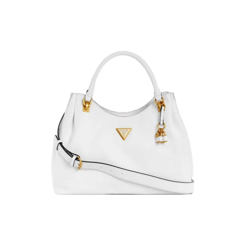 GUESS Litchi Grain Artificial Leather Tote Bag Shopping Bag Shoulder Bag Crossbody Bag Handbag Women's White-0