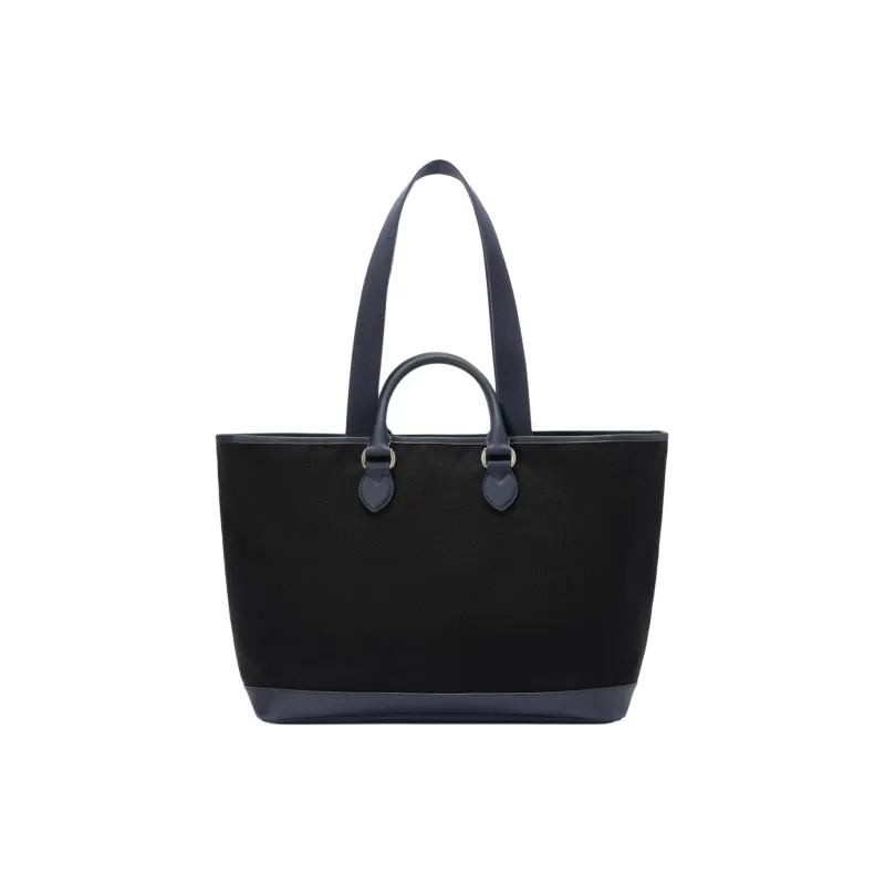 GUCCI Cotton Canvas Tote Bag Shopping Bag Handbag Large Size Men's Black-3