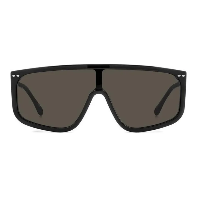 ISABEL MARANT Acetate Irregular Shape Sunglasses Unisex Black-1
