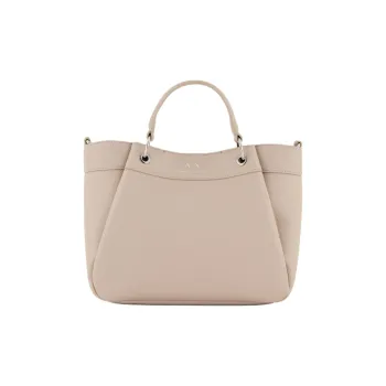 ARMANI EXCHANGEAE Polyurethane Tote Bag, Shopping Bag, Shoulder Bag, Crossbody Bag, Handbag Medium Size Women's Khaki