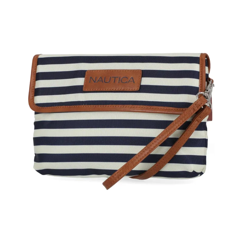 NAUTICA Nylon Clutches Shoulder Bag Crossbody Bag Mini Women's Work Shirt Blue-1
