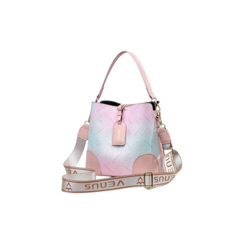 Weymond PU Bucket Bag, Crossbody, One Shoulder Handbag Women's Ecru/Blue/Purple/Pink/Brown/Black-10