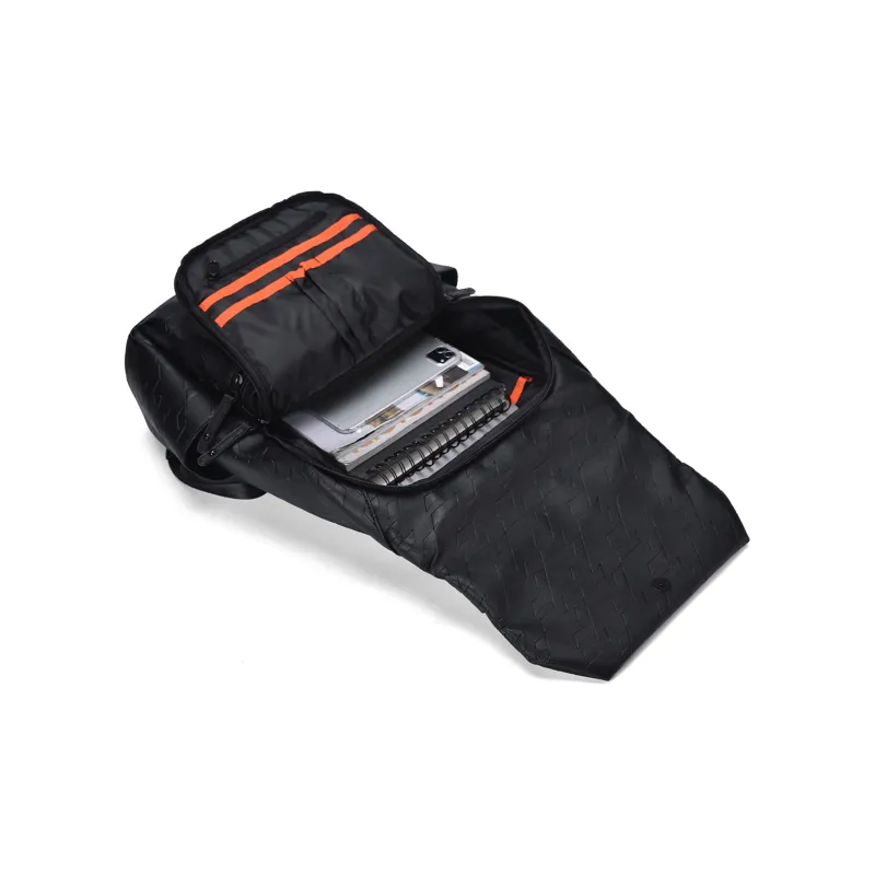 ONRF PVC Backpack Laptop Bag Regular Unisex Black-2