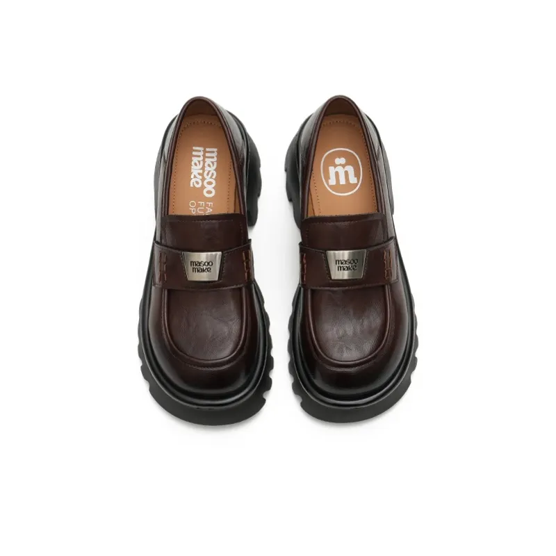 MASOOMAKE Chunky Heel Loafers 6cm Women's-10