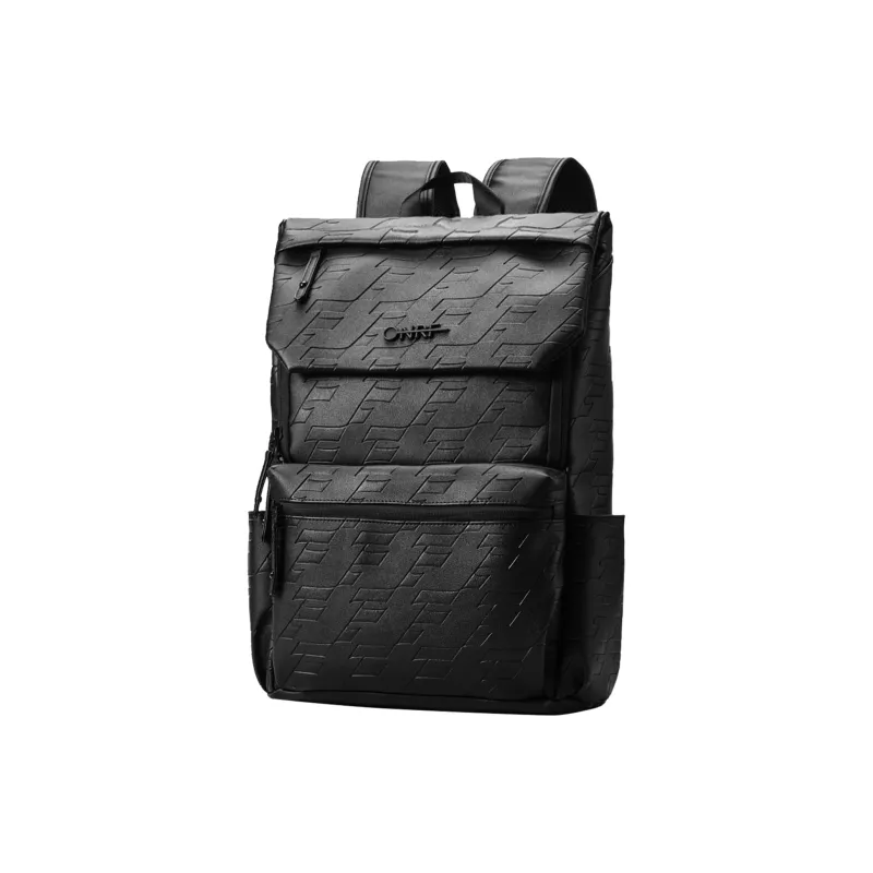 ONRF PVC Backpack Laptop Bag Regular Unisex Black-0
