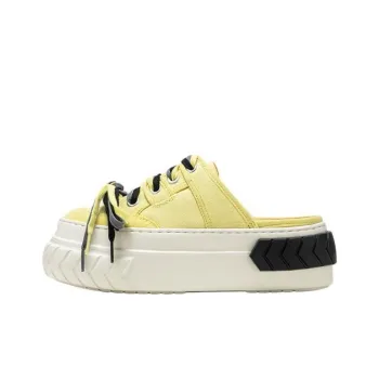 Both Rubber Sole Slip Resistant Closed Toe Slippers Men's Yellow