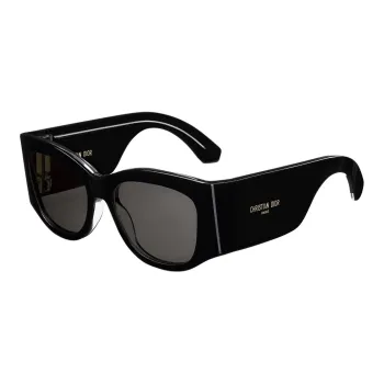 DIOR Acetate Irregular Shape Sunglasses Women's Black