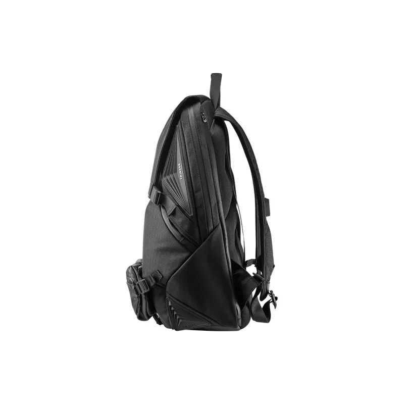 TAJEZZO Fabric Backpack Regular Unisex Black-2