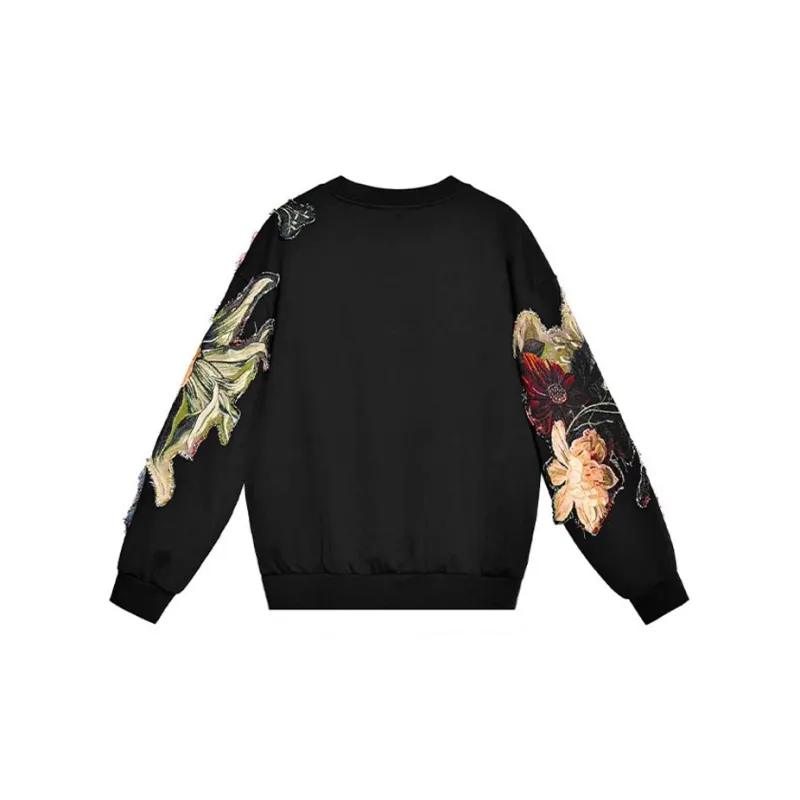 VALLEYOUTH Sweatshirt Unisex Floral Black-3