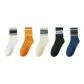 Letter Jacquard Trendy Socks 5 Pack