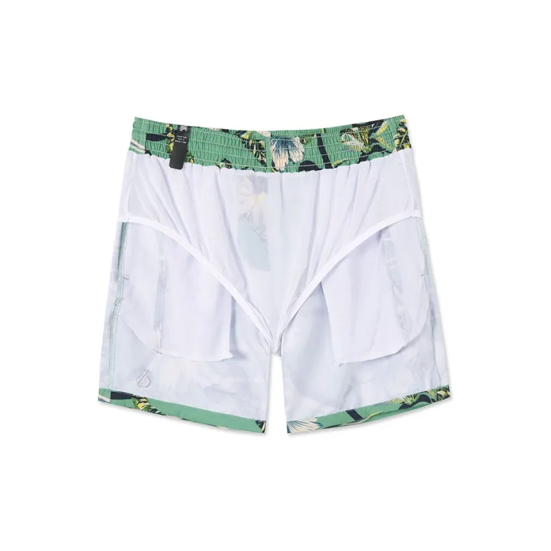 DUNKELVOLK Beach Shorts Men's Yellow Green-3
