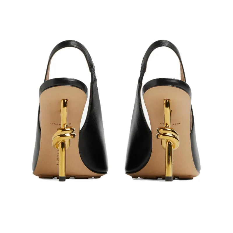 Bottega Veneta Knot Heeled Sandals Women's-4