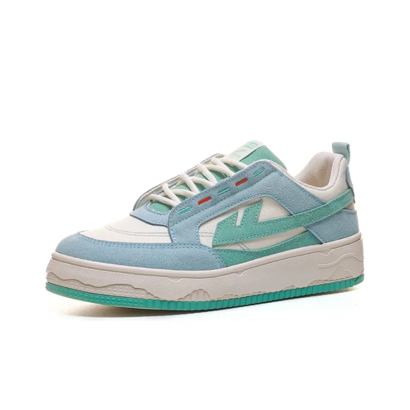 Warrior Comfortable And Versatile Anti Slip And Wear Resistant Lightweight Low Top Canvas Shoes Women's Beige Blue-1
