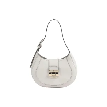 Furla Club 2 Calfskin Handbag Shoulder Bag Women's Ivory