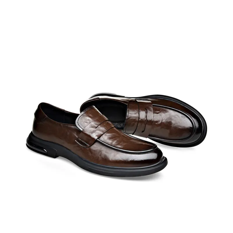 GZZ Men's Casual Shoes Men Low Top Black/Brown-11