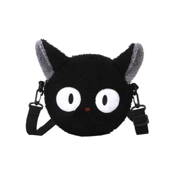 ALOENEY Lambswool Crossbody Bag, Shoulder Bag Small Size Women's Black/White/Khaki