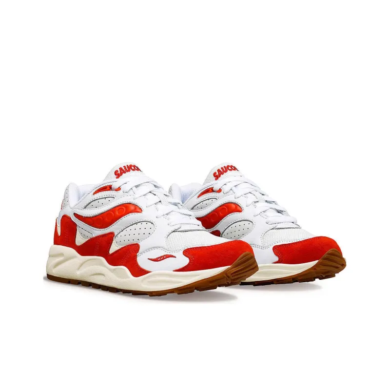 Saucony Grid Shadow 2 Ivy Prep White Red-2