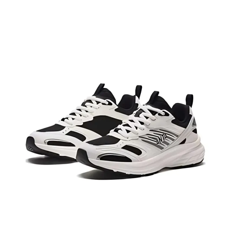 Anta Cushioning Wear Resistant Low Top Casual Running Shoes Women's White Black-2