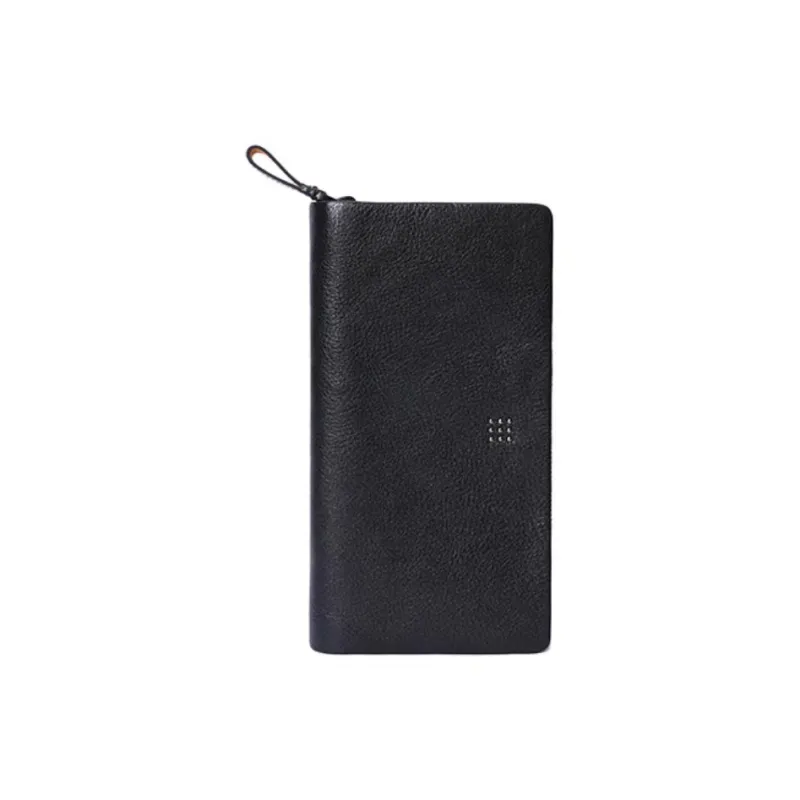 Thereble Cow Leather Card Holder, Clutch Wallet, Wallet Regular Men's Black-0