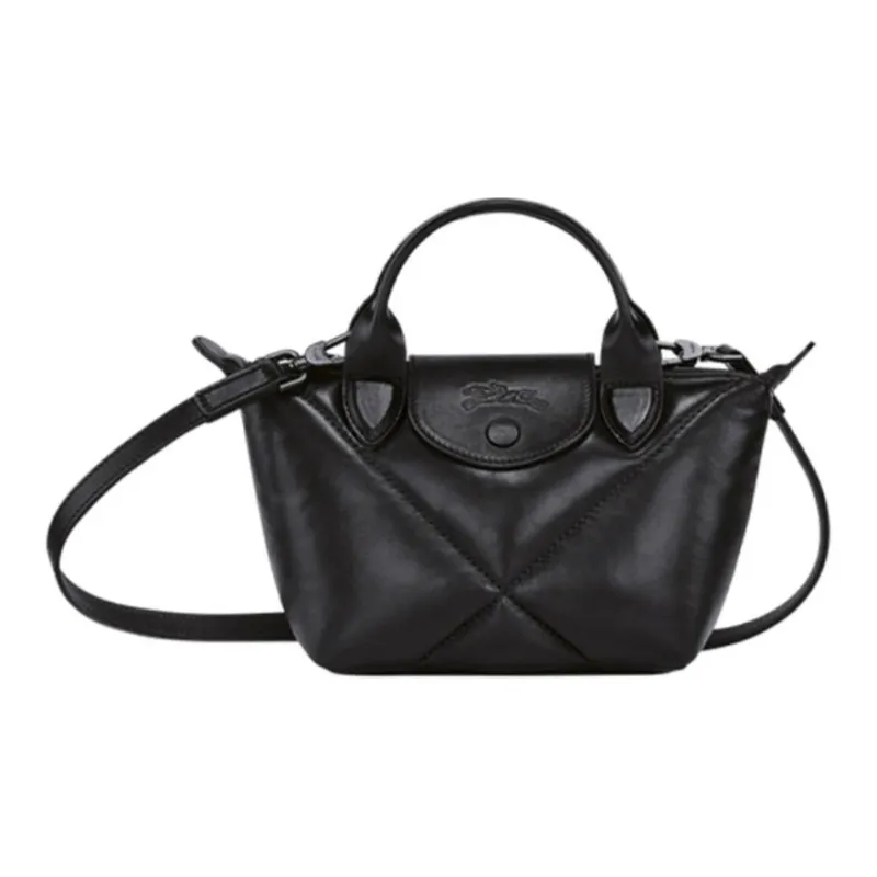 LONGCHAMP Le Pliage Cuir Leather Crossbody Bags Handbags Extra Small Women's Black-0