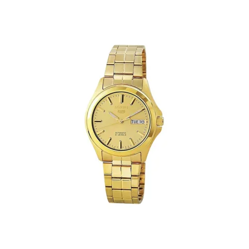 SEIKO Automatic Mechanical Movement Stainless Steel Strap Watch Men's Watches Gold Dial