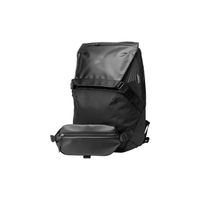 TAJEZZO PVC Combo Bag Backpack Regular Unisex Black-2